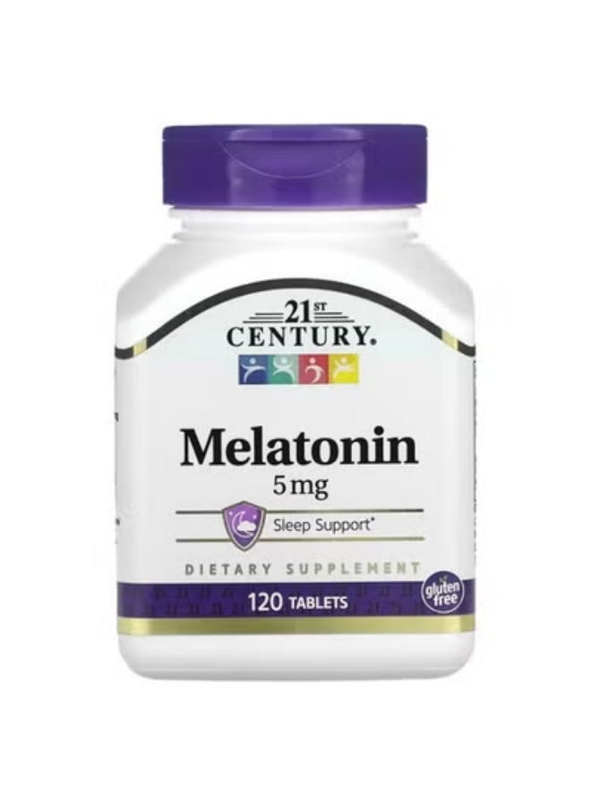 21st Century HealthCare Melatonin 5Mg Dietary Supplement - 120 Tablets - Image 1